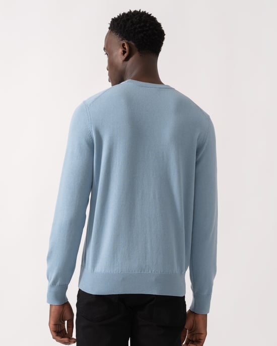 Kanovano Crew Neck Jumper in Light Blue - Image 2