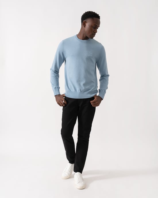 Kanovano Crew Neck Jumper in Light Blue - Image 3