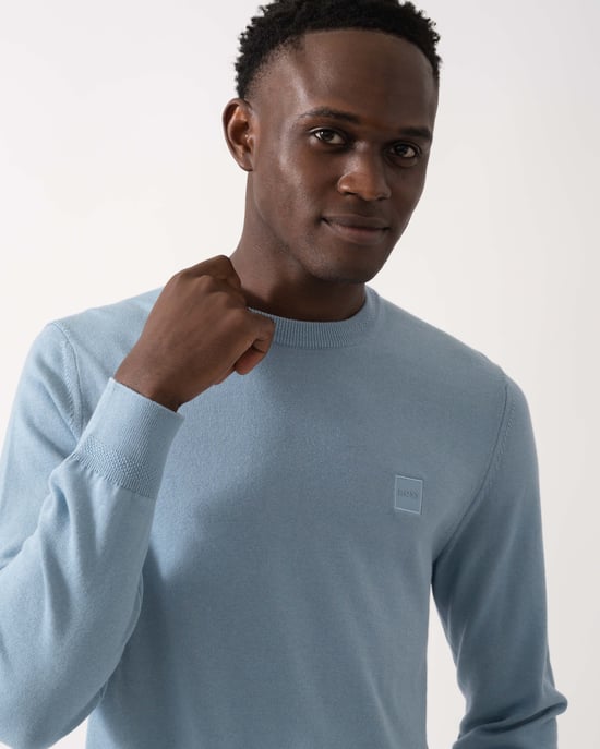 Kanovano Crew Neck Jumper in Light Blue - Image 4
