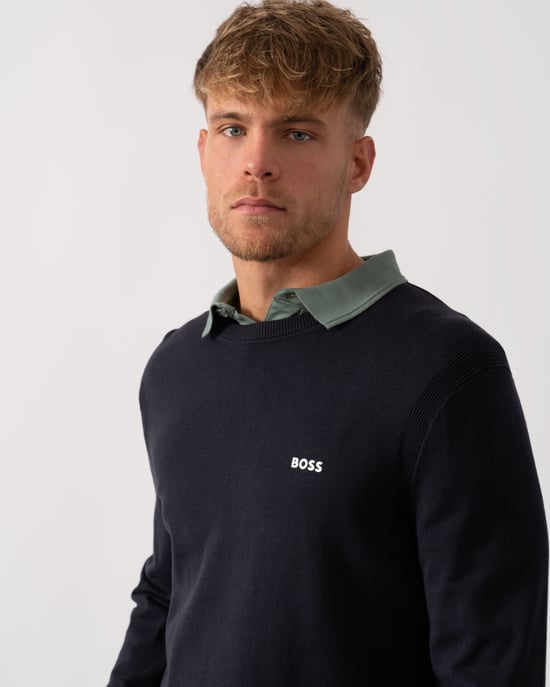 K_Ever-X Crew Neck Trui in Donkerblauw - Image 3