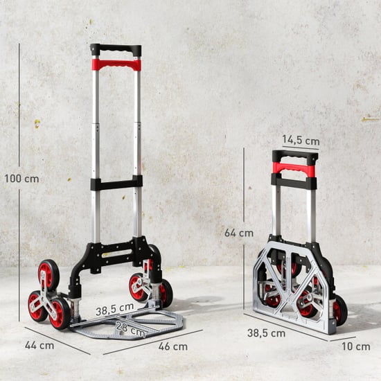 4goodz Steekwagen trapklimmer opvouwbaar trolley max70kg - - Image 5