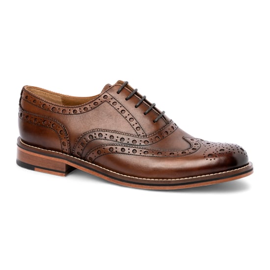 Chapman & Moore Herr Bruna Läder Wingtip Brogue Oxford Kontorsskor - Image 3