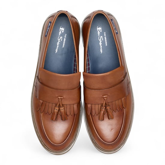 Ben Sherman Heren Bruine Leren Loafers met Kwastjes - Dudley - Image 5