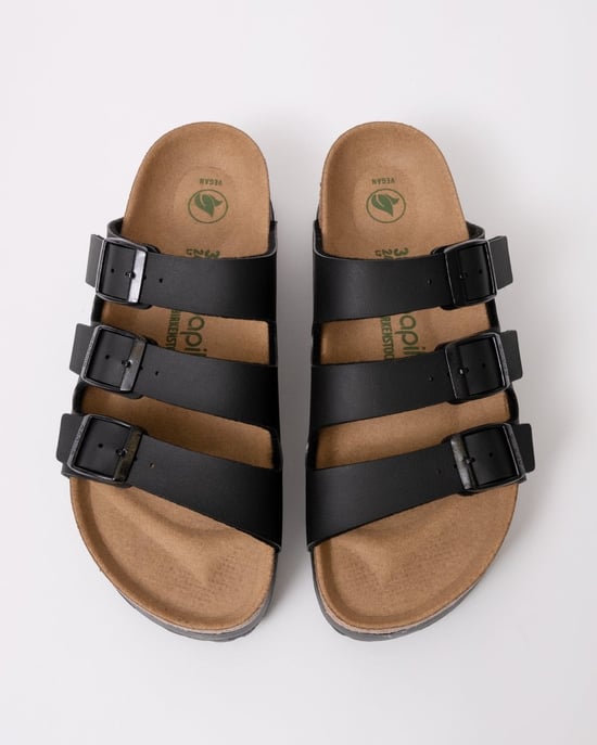 Florida III Vegan Platform Sandals Sandals in Black - Image 3