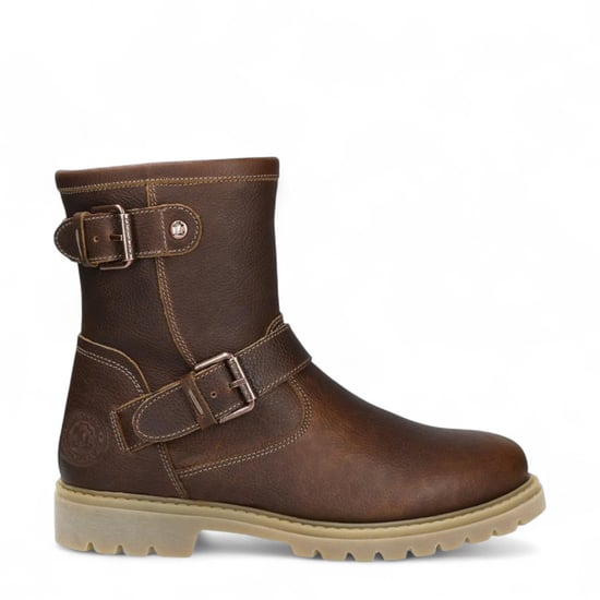 Panama Jack Women's Felina B33 Bark Waterproof Leather Buckle Ankle Boots - Image 1