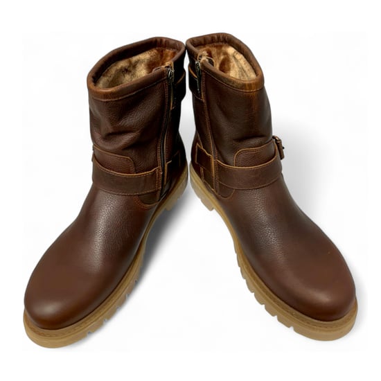 Panama Jack Women's Felina B33 Bark Waterproof Leather Buckle Ankle Boots - Image 3
