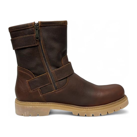 Panama Jack Women's Felina B33 Bark Waterproof Leather Buckle Ankle Boots - Image 4