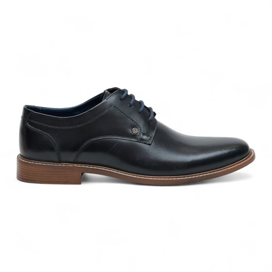 Ben Sherman Men's Black Leather Oxford Brogue Formal Derby Shoes - Pethick - Image 1
