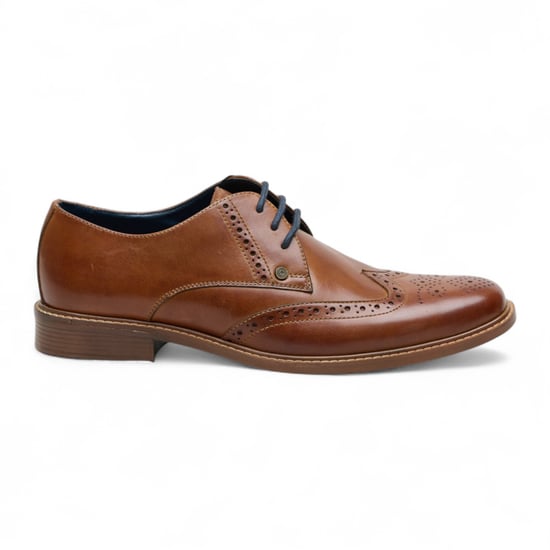 Ben Sherman Herr Bruna Läder Wingtip Oxford Brogue Finskor - Andy - Image 1