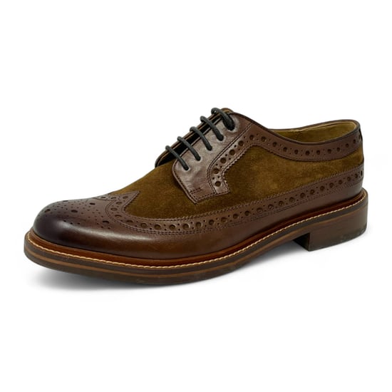 Chapman & Moore Herrskor i mahognyläder, brunt mocka, Oxford-skor - Image 3