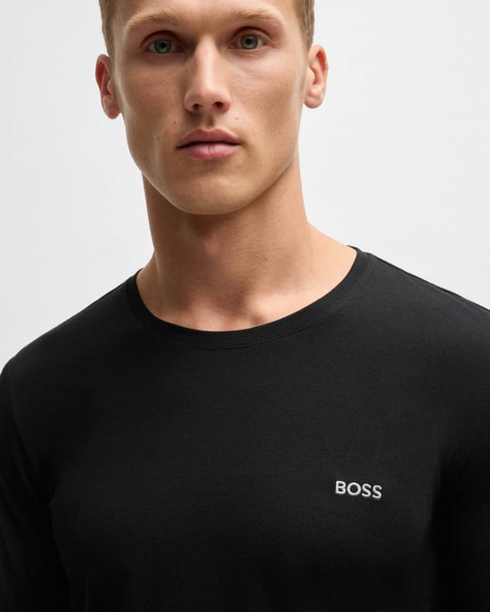 Langdurige T-Shirt met lange mouwen in zwart - Image 3