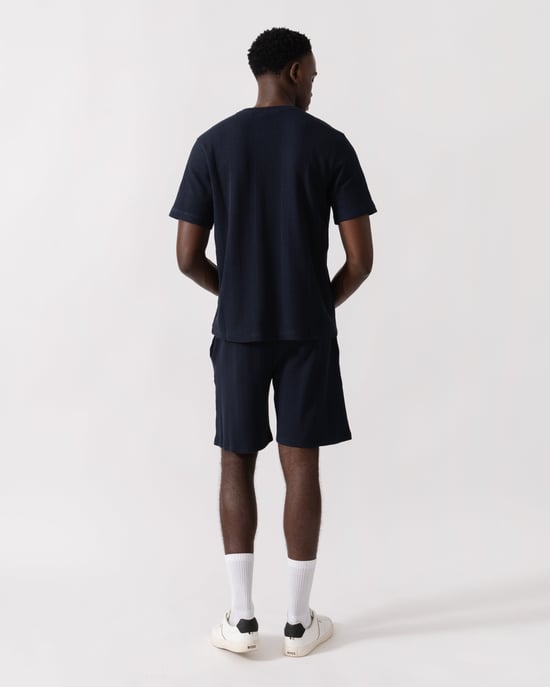 Structure Loungewear Shorts in Navy - Image 3