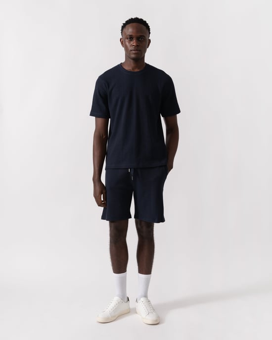 Structure Loungewear Shorts in Navy - Image 4
