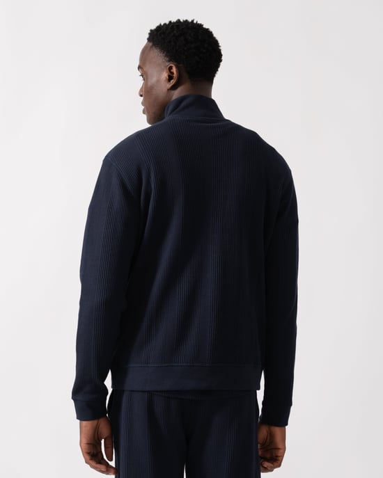 Structure Loungewear Top in Dark Blue - Image 2