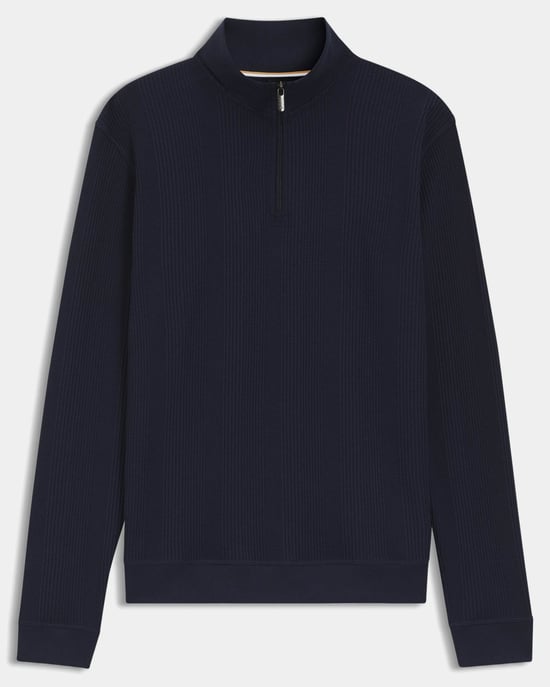 Structure Loungewear Top in Dark Blue - Image 3