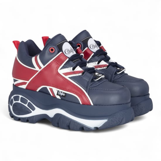 Buffalo Dames Blauw/Rood Chunky Platform Fashion Sneakers - 1339-14 - Image 3