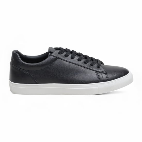 Antique Rogue Men’s Black Leather Trainer Sneaker Shoes - Gibbs - Image 1