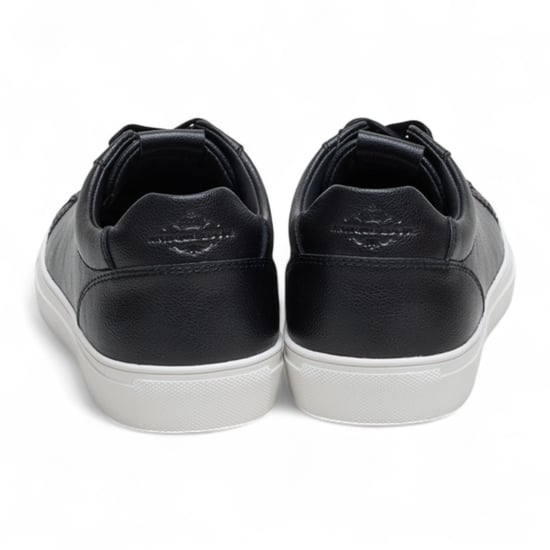 Antique Rogue Men’s Black Leather Trainer Sneaker Shoes - Gibbs - Image 5
