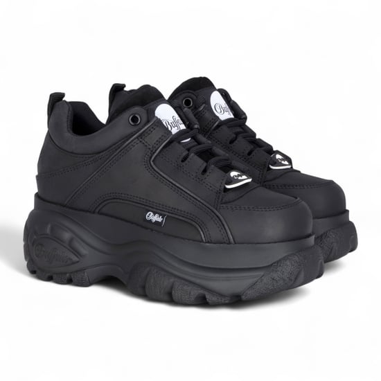Buffalo Dames Zwarte Leren Chunky Platform Fashion Sneakers - 1339-14-2.0 - Image 3
