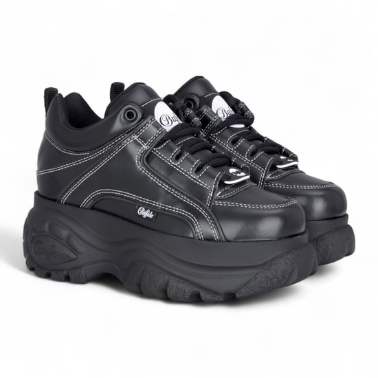 Buffalo Dames Zwarte Chunky Platform Fashion Sneakers - 1339-14 - Image 3