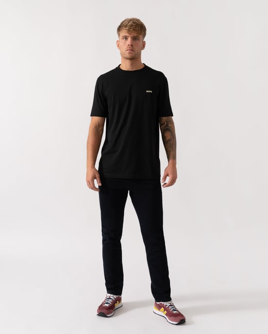 BOSS Green Tee Mens T-Shirt in Black - Image 3