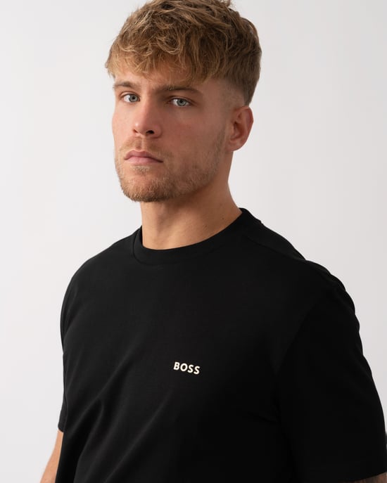 BOSS Green Tee Mens T-Shirt in Black - Image 4