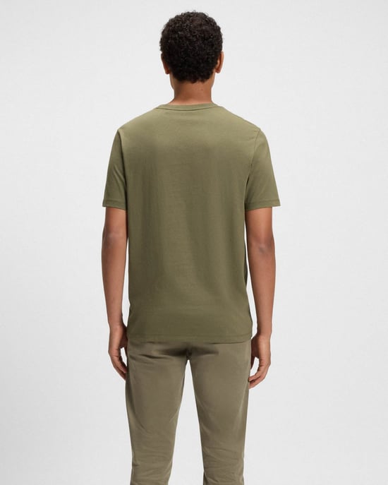 Tales Open Green 342 T-shirt in Khaki - Image 2