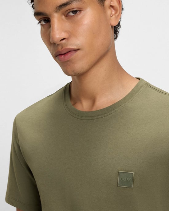 Tales Open Green 342 T-shirt in Khaki - Image 3