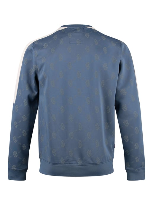 Luke 1977 Men's Gazzas Tears Overprint Sweatshirt in Blue - Image 3