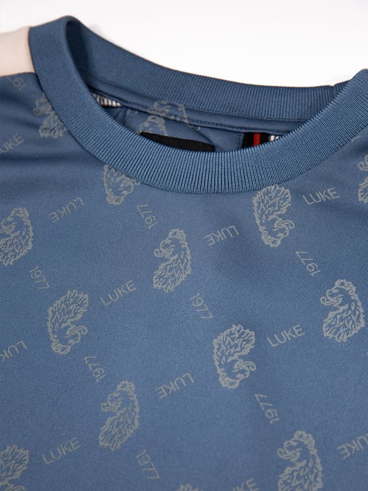 Luke 1977 Men's Gazzas Tears Overprint Sweatshirt in Blue - Image 4