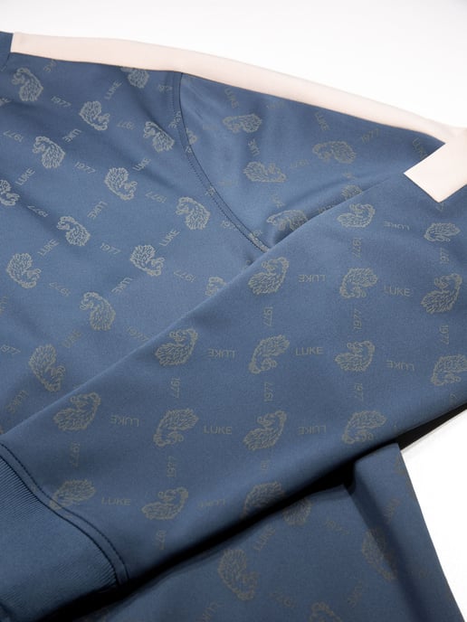 Luke 1977 Men's Gazzas Tears Overprint Sweatshirt in Blue - Image 5