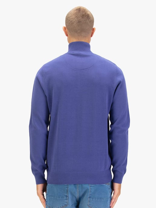 Luke 1977 Men's Pretender Funnel Neck Knitted Jumper in Purple - Image 4