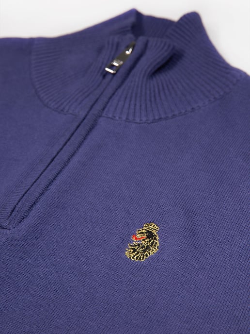 Luke 1977 Men's Pretender Funnel Neck Knitted Jumper in Purple - Image 6