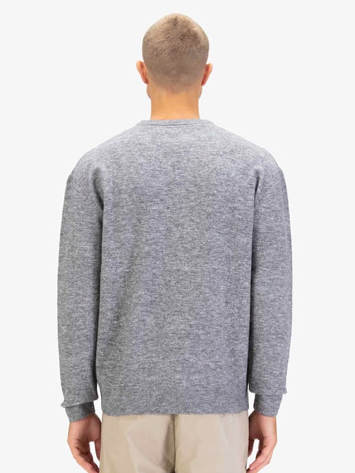Luke 1977 Men's Salcombe Crew Neck Knitted Jumper in Grey - Image 4
