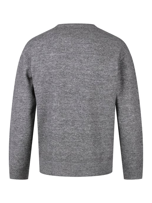 Luke 1977 Men's Salcombe Crew Neck Knitted Jumper in Grey - Image 5