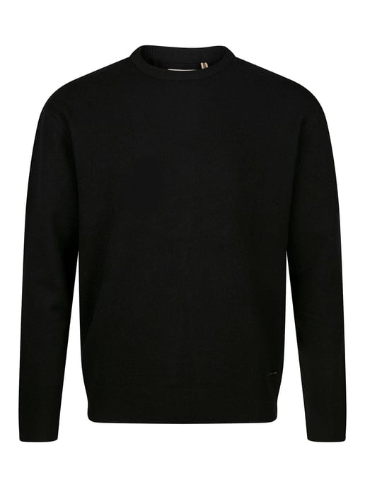Luke 1977 Men's Salcombe Crew Neck Knitted Jumper in Black - Image 1
