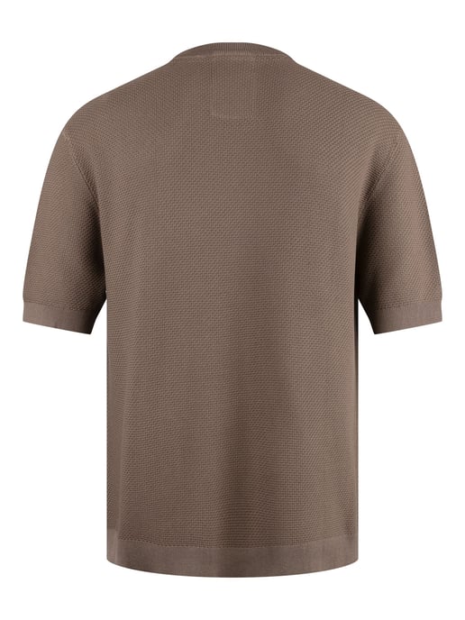 Luke 1977 Men's Ford Relaxed Fit Knitted T-Shirt in Brown - Image 2