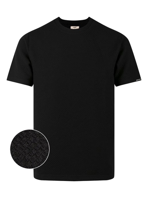 Luke 1977 Men's Alboran Textured T-Shirt in Black - Image 1