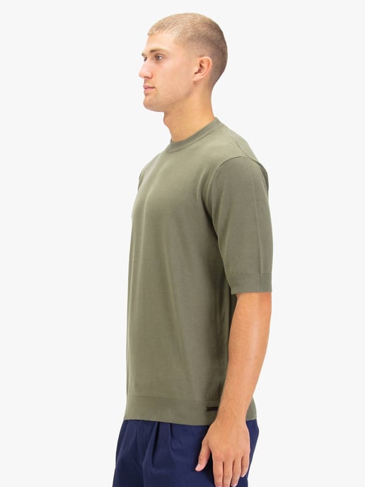 Luke 1977 Men's Farrington Knitted T-Shirt in Green - Image 4