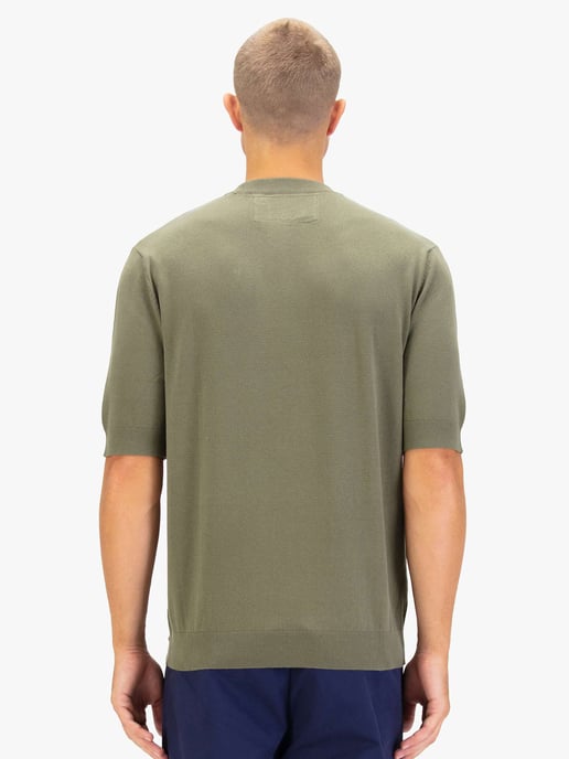 Luke 1977 Men's Farrington Knitted T-Shirt in Green - Image 5
