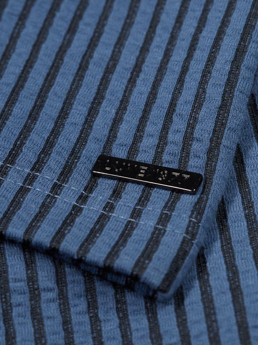 Luke 1977 Men's Matagalpa Button Up Textured Jacquard Polo in Grey - Image 4