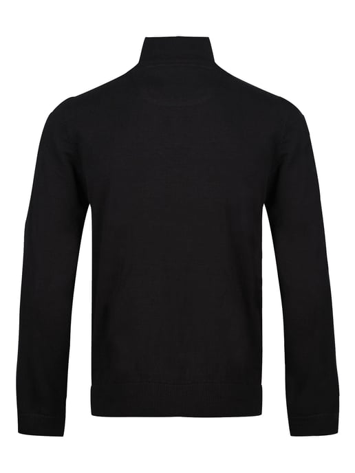Luke 1977 Men's Jacob 1/4 Zip Knitted Jumper in Black - Image 2