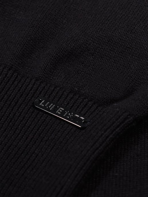Luke 1977 Men's Jacob 1/4 Zip Knitted Jumper in Black - Image 3