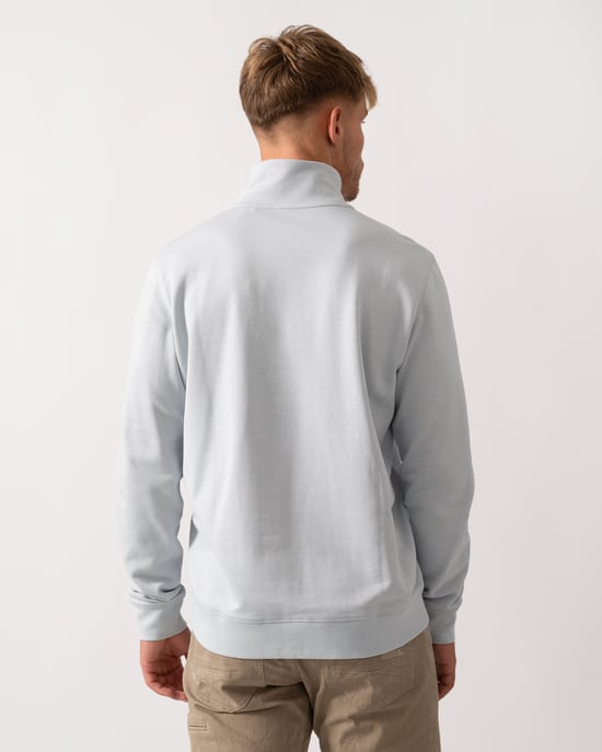 Zetrust 1/4 Zip Sweatshirt in Light Grey - Image 2