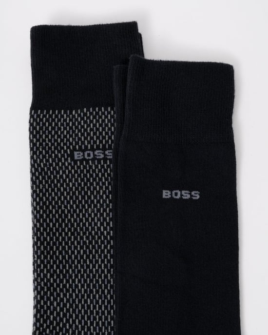 Regular Length Socks in Black (2 Pack) - Image 3