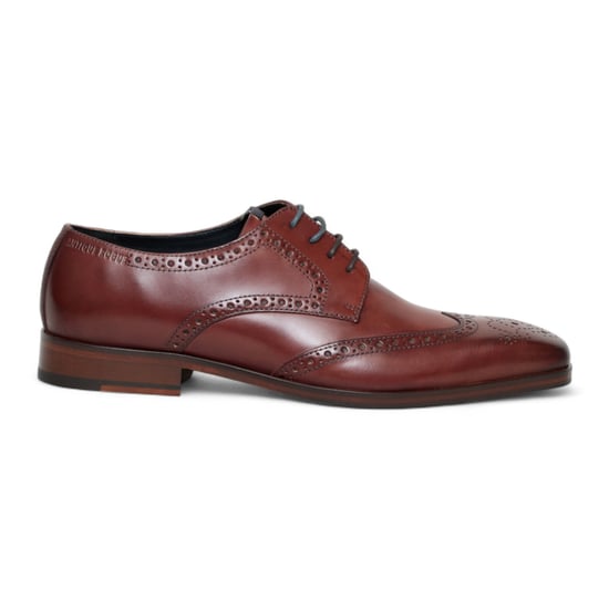 Antique Rogue Heren Burgundy Leren Oxford Derby Brogue - Luca - Image 1