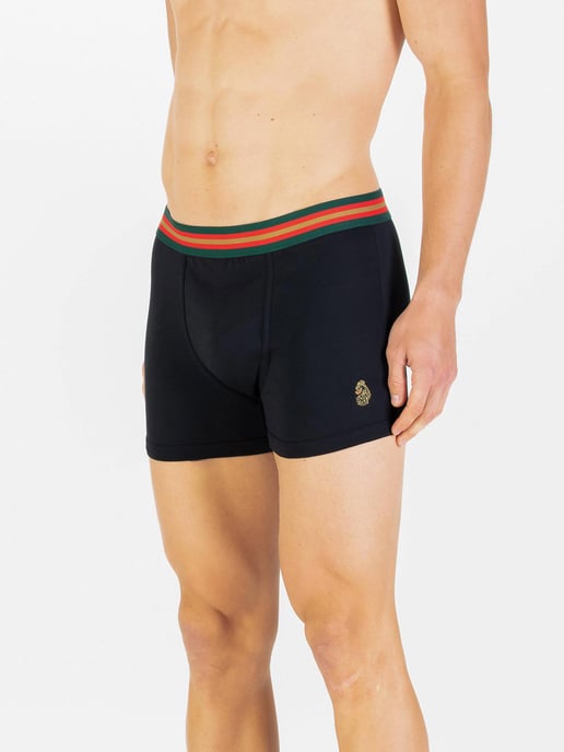 Luke 1977 Men's Rick Long Soft Cotton Trunk Boxers 3 Pack in Black - Image 2