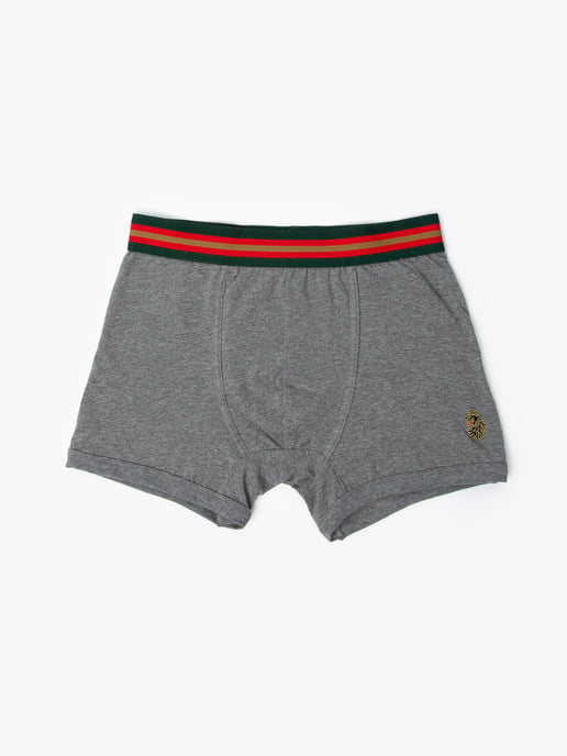 Luke 1977 Men's Rick Long Soft Cotton Trunk Boxers 3 Pack in Grey - Image 3