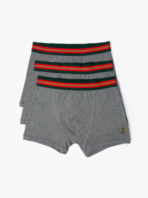 Luke 1977 Men's Rick Long Soft Cotton Trunk Boxers 3 Pack in Grey - Image 5