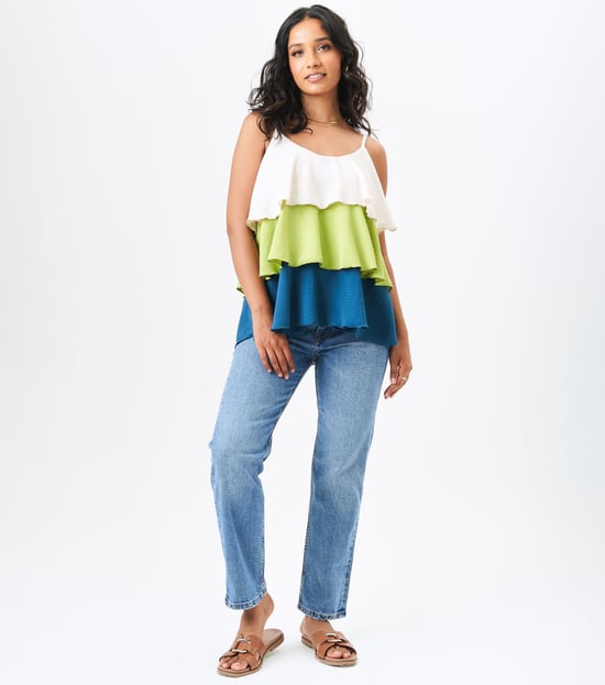 Multi Color Layered Strappy Top - Image 1